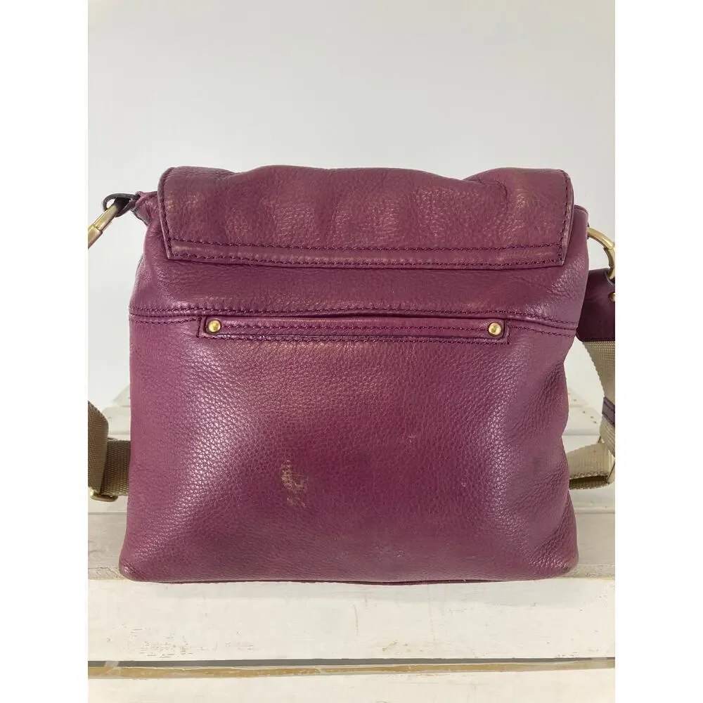 MICHAEL KORS, SMALL PURPLE LEATHER CROSSBODY BAG (ASIS)